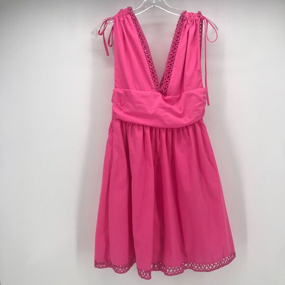 Shein Dress Pink Womens Small Fit & Flare Barbie Core VLV Rockabilly Pin Up - Picture 1 of 8